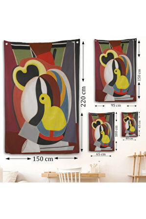 Auguste Herbin - Soyut Sanat Kompozisyon Duvar Örtüsü-8102