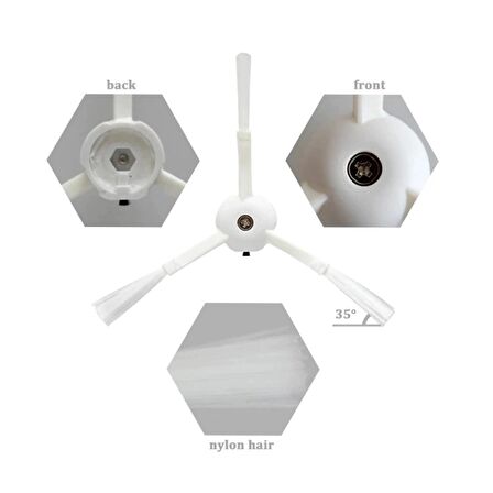 Roborock S5 Uyumlu 1'li Yan Fırça 