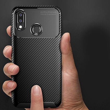 Gpack Samsung Galaxy M20 Kılıf Negro Karbon DizaynNano Glass