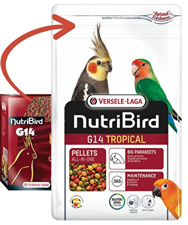 Versele Laga Nutrıbırd G14 Tropıcal Paraket Pelet Yem 10kg
