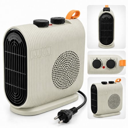 220V-240V Termostatlı Elektrikli Fanlı Isıtıcı Soba Sıcak ve Soğuk Üfleme Kompakt Taşınabilir Isıtıc