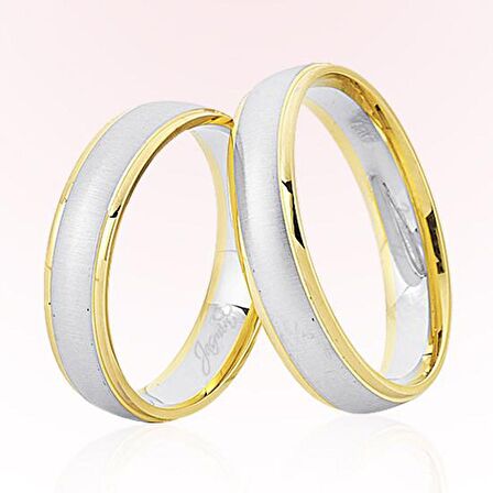 Sarı Beyaz Altın Alyans 8106