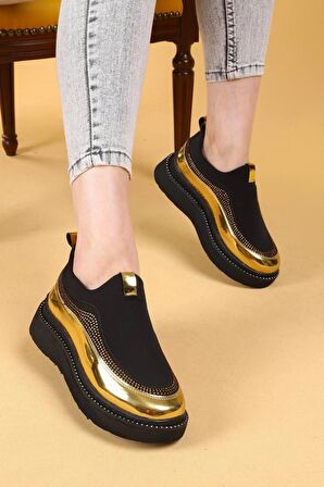 Büyük Numara Kadın Taşlı Spor Ayakkabı