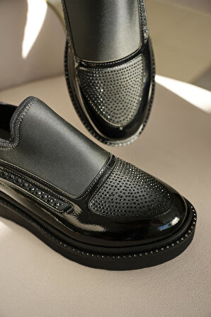 Büyük Numara Kadın Taşlı Spor Ayakkabı