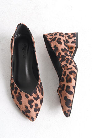 Büyük Numara Kadın Kalın Topuklu Klasik Günlük Ayakkabı 