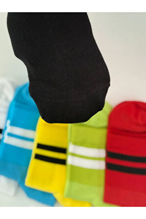 6'lı Unısex Burun Dikişsiz Yıkamalı Orta Konç Kolej