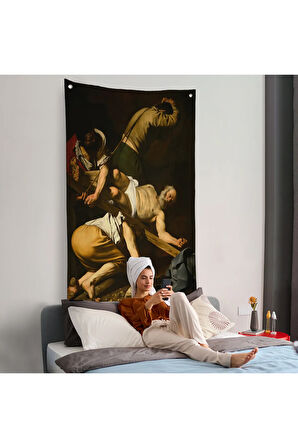 Caravaggio - Aziz Petrus'un Çarmıha Gerilmesi Duvar Örtüsü - Crucifixion of Saint Peter-8106