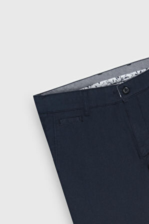 Comfort Fit Rahat Kesim Pamuklu Esnek Armürlü Yan Cep Pantolon