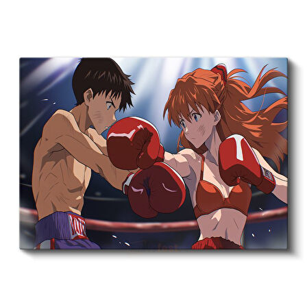 Boks Maçı - Ring Işıkları Anime Kanvas Tablo