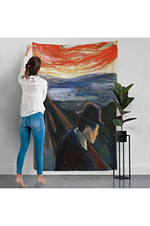 Edvard Munch - Çaresizlik Duvar Örtüsü - Despair-8108