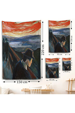 Edvard Munch - Çaresizlik Duvar Örtüsü - Despair-8108