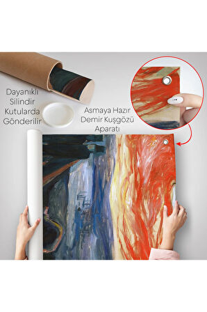 Edvard Munch - Çaresizlik Duvar Örtüsü - Despair-8108