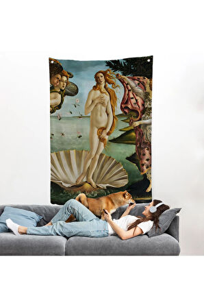 Sandro Botticelli, Venüs'ün Doğuşu Duvar Örtüsü - The Birth of Venus-8109