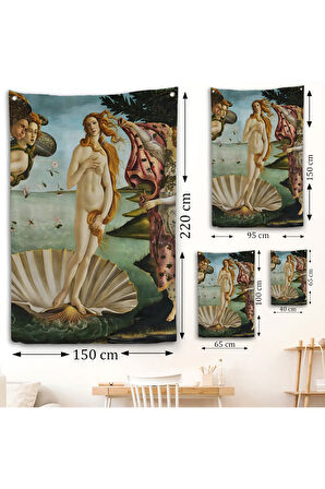 Sandro Botticelli, Venüs'ün Doğuşu Duvar Örtüsü - The Birth of Venus-8109