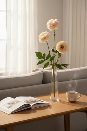 Yapay Çiçek Kasımpatı YAVRUAĞZI Uzun Dal 3 Çiçekli 77Cm