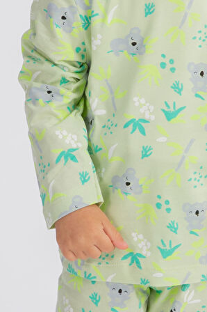 Erkek Çocuk Baskılı Pamuklu Pijama Takımı