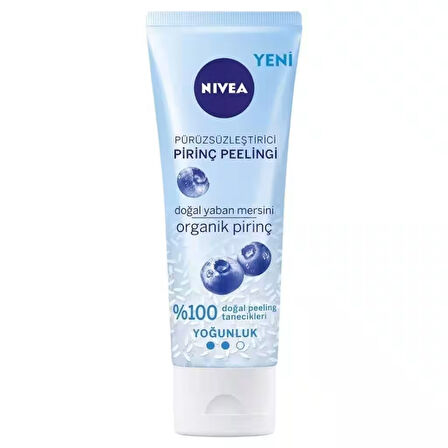 Nivea Pürüzsüzleştirici Organik Pirinç Peelingi Doğal Yaban Mersini Normal Cilt 75 Ml