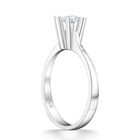 I Renk  0,30 Karat HRD Sertifikalı Tektaş Pırlanta Yüzük 