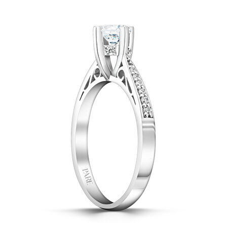 0,63 Karat Kolu Taşlı Tektaş Pırlanta Yüzük 