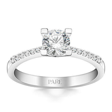 0,62 Karat Kolu Taşlı Tektaş Pırlanta Yüzük 