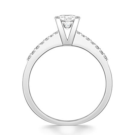 0,62 Karat Kolu Taşlı Tektaş Pırlanta Yüzük 