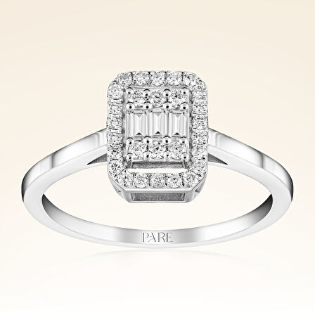 0,24 Karat Baget Pırlanta Yüzük 