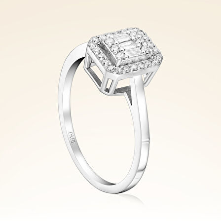 0,24 Karat Baget Pırlanta Yüzük 