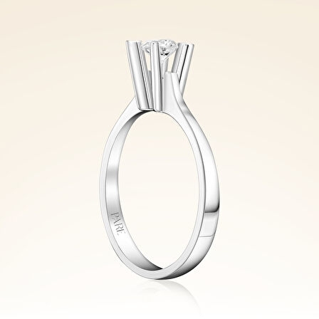 F Renk 0,40 Karat HRD Sertifikalı Tektaş Pırlanta Yüzük