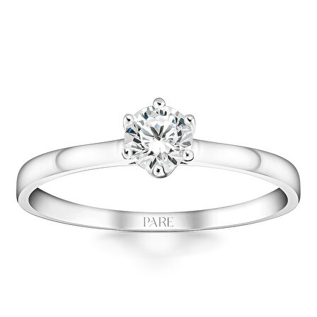 D Renk  0,30 Karat HRD Sertifikalı Tektaş Pırlanta Yüzük  