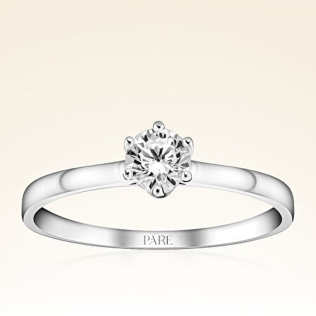 D Renk  0,30 Karat HRD Sertifikalı Tektaş Pırlanta Yüzük  