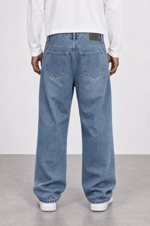 Erkek Baggy Jean Açık Mavi
