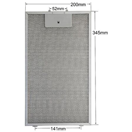 Beko ADE 62540 B, ADE 62540 S, Uyumlu  Davlumbaz Yağ Filtresi   