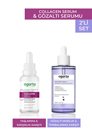 2'li Set Collagen Serum 30 Ml & Göz Altı Morluk Torbalama Serumu 50 Ml