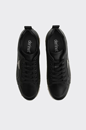 Yüksek Taban Bağcıklı Hakiki Deri Erkek Sneaker
