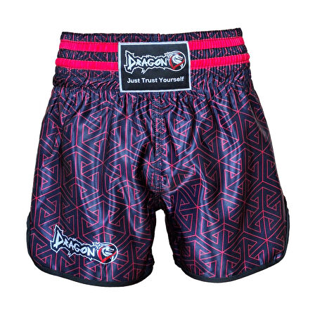 DragonDo MT3442 Muay Thai Şortu Kick Boks Şort Neon Pembe Dijital Baskılı Şort