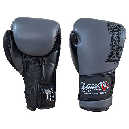 DragonDo 30376-P Gri Kunuri 3 Boks Eldiveni Muay Thai Eldiveni Kick Boxing Eldiveni