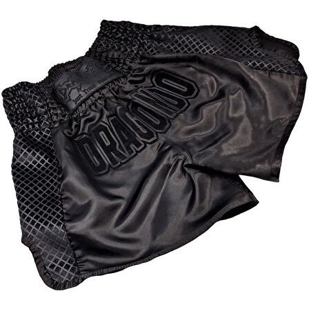 DragonDo MT3025 Black Night Muay Thai Şortu Siyah Antrenman Şortu
