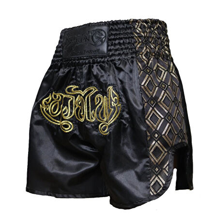 DragonDo MT3028 Nakışlı Muaythai Şortu Muay Thai Antrenman Şortu