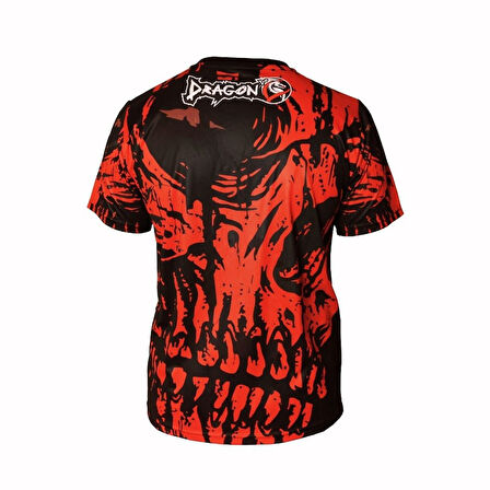 DragonDo TX8597 Kick Boks  Muaythai Tişört Kırmızı Dijital Baskılı Tişört