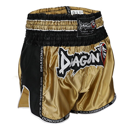 DragonDo MT3075 Retro NEO Muaythai Şortu Gold Muay Thai Şort Altın
