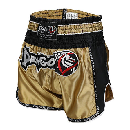 DragonDo MT3075 Retro NEO Muaythai Şortu Gold Muay Thai Şort Altın