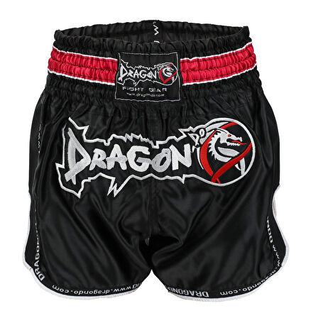 DragonDo MT3075 Retro NEO Kick Boks Şortu Siyah Retro Muay Thai Şort