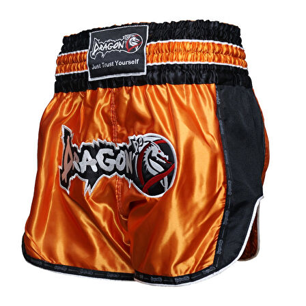 DragonDo MT3075 Retro NEO Muaythai Şortu Muay Thai Şort Turuncu