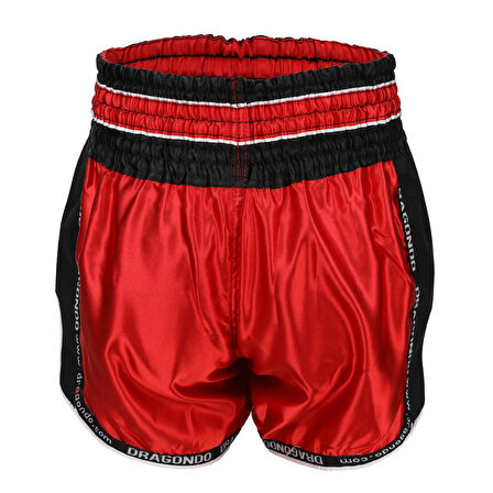DragonDo MT3075 Retro NEO Kick Boks Şortu Kırmızı Retro Muay Thai Şort
