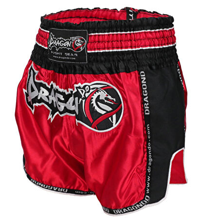 DragonDo MT3075 Retro NEO Kick Boks Şortu Kırmızı Retro Muay Thai Şort