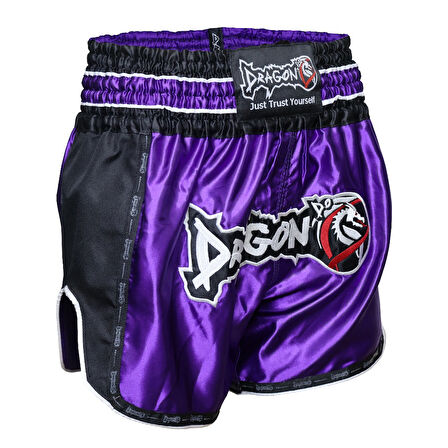 DragonDo MT3075 Retro NEO Kick Boks Şortu Mor Muay Thai Şort