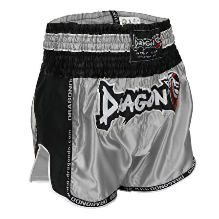 DragonDo MT3075 Retro NEO Muaythai Şortu Gri Kick Boks Şortu