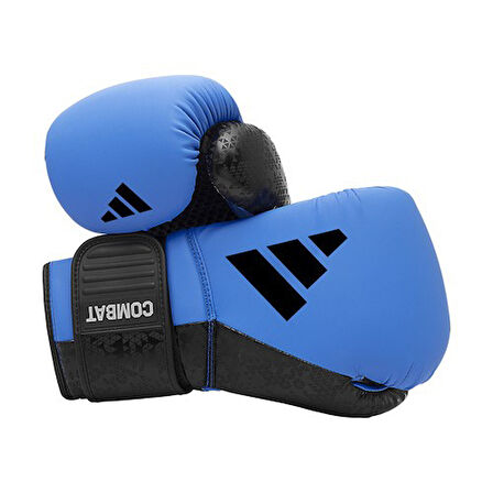 Adidas ADIC50TG Combat 50 Boks Eldiveni Mavi Mat Suni Deri Kick Boks Eldiveni