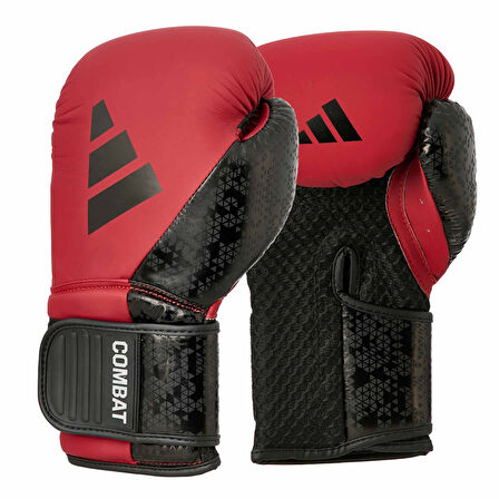 Adidas ADIC50TG Combat 50 Boks Eldiveni Kırmızı Mat Deri Kick Boks Eldiveni