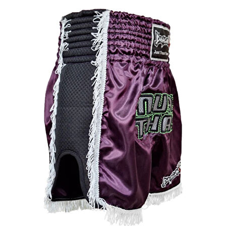 DragonDo MT3020 Apache Muaythai Şortu Mor Püsküllü Muay Thai Şortu